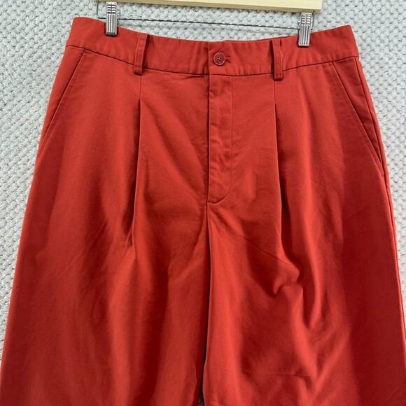 Lauren Ralph Lauren Pants Womens 16 Orange Spice High Rise Wide Leg Pleated - Picture 3 of 15